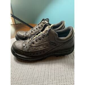 Men’s Timberland Sneakers Size 10.5 M Trek Travel Brown Leather Oxford sku 93